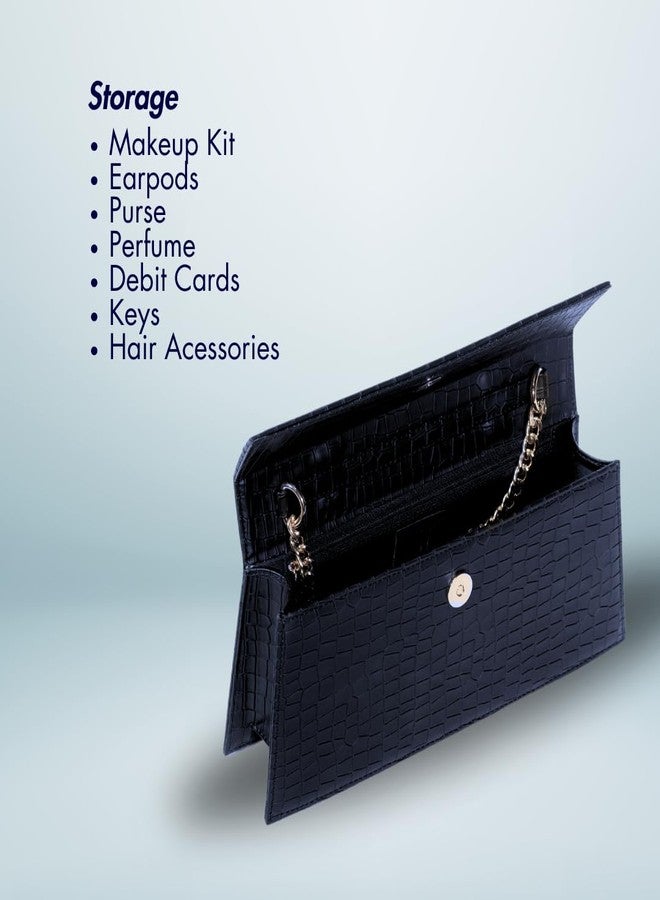 DEMURE Women's Shoulder Sling Bag | Lightweight Crossbody Handbag with Adjustable Strap | Travel & Office Use (Navy Blue) - Image 5